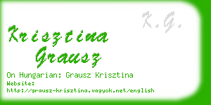 krisztina grausz business card